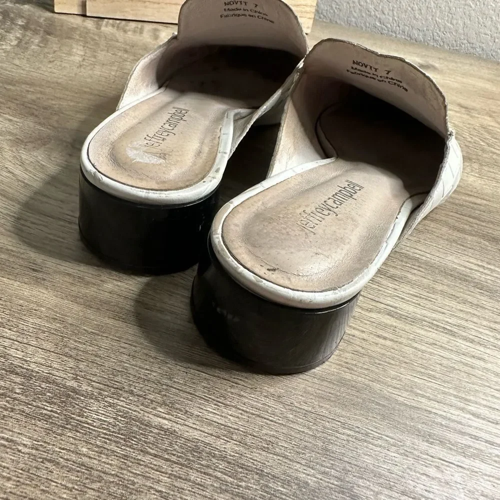 Jeffrey Campbell White Novit Pointed Toe Mules Size 7 - Picture 8 of 13